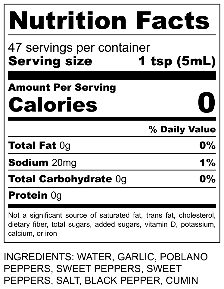 Probiotic Cultured Chili Sauce - Mild Green